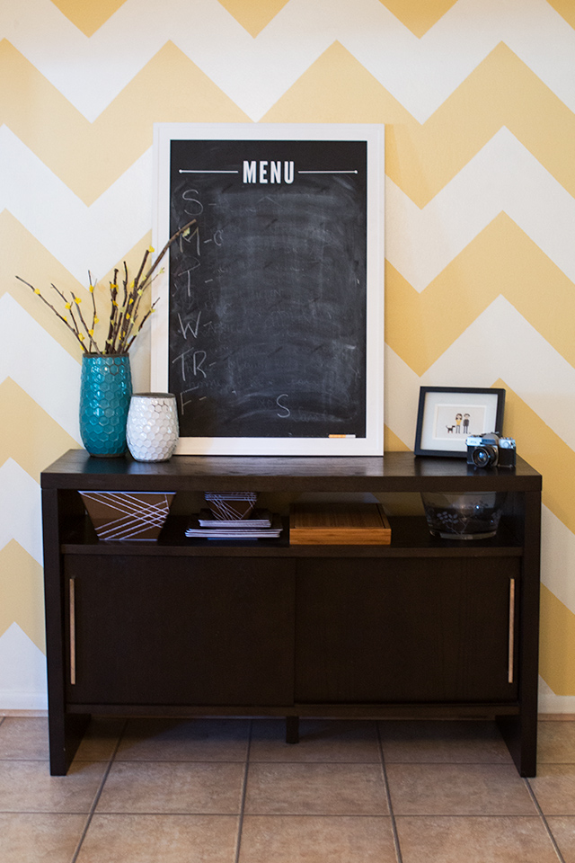 House Tour: Chevron Wall in Dining Room